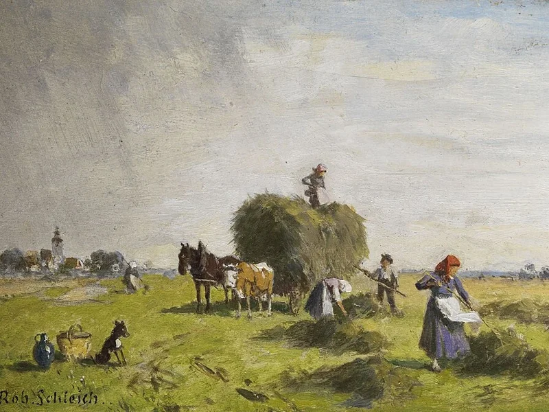 1845-Robert Schleich - Durante la raccolta del fieno